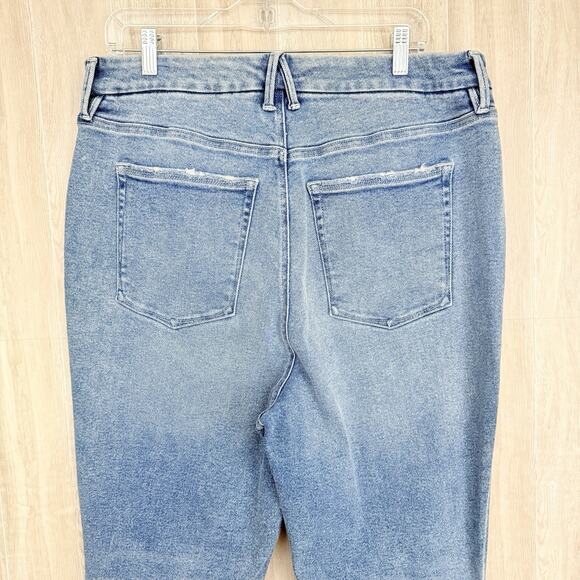 Good American Jeans Womens Size 16 Good Curve Straight High Rise Ankle Stretch - Picture 12 of 12